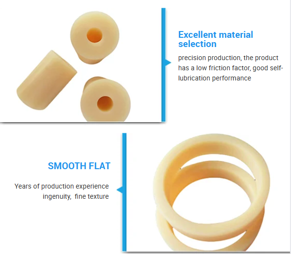 Motor shaft bearing sleeve plastic nylon bushing flame retardant flat strain shaft sleeve cutless bearing