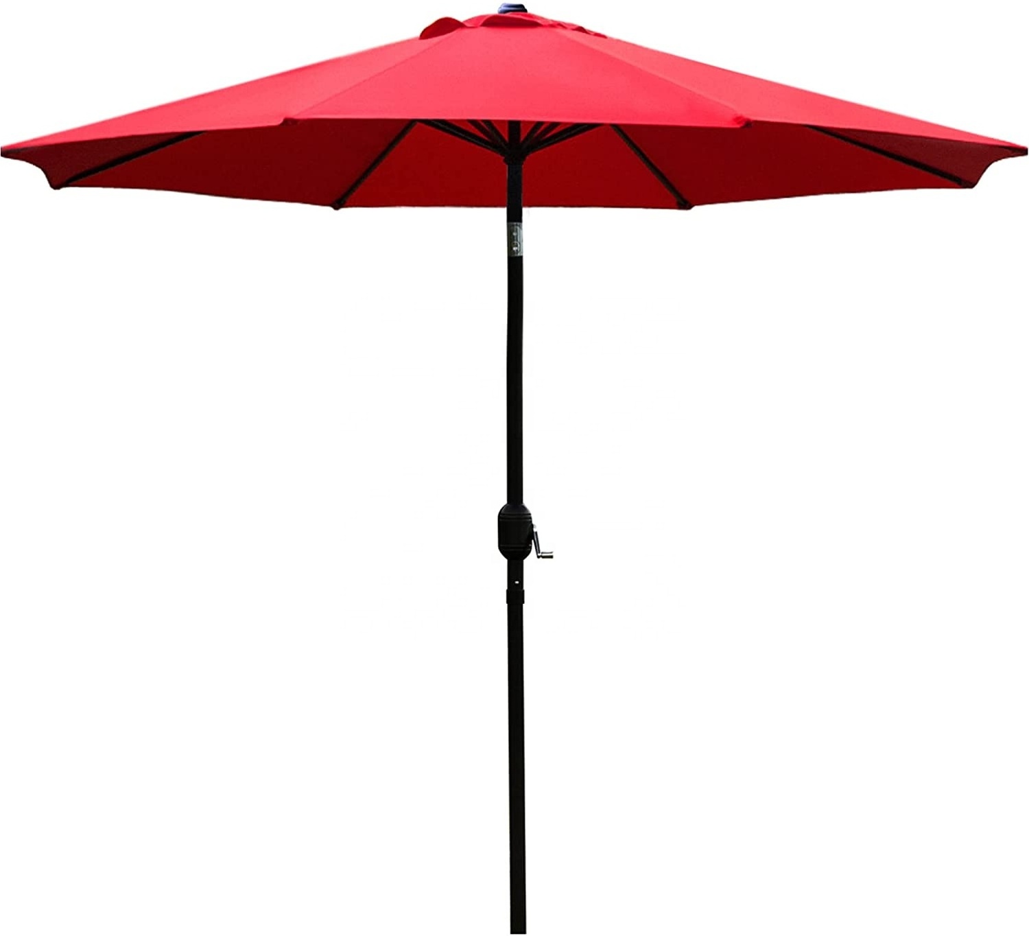 Aluminum Alloy Pole Tilt Button  Patio Outdoor Umbrella with Crank and 8 Ribs