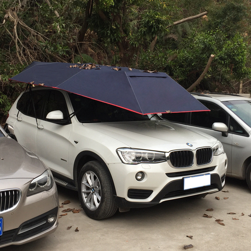 High Quality Semi Automatic Car Sunshade Summer Use Oxford Fabric Windscreen Car Umbrella