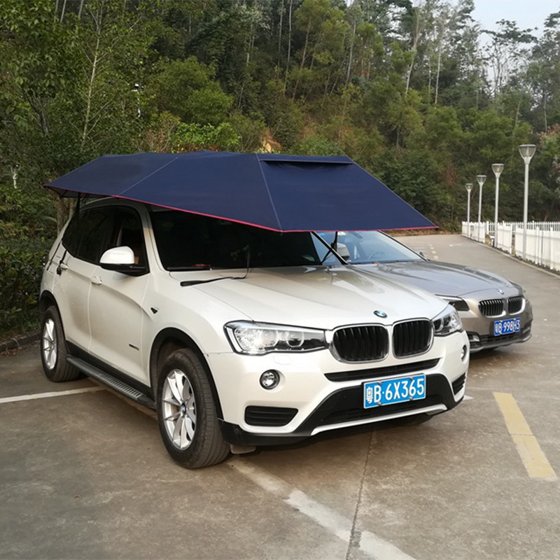 High Quality Semi Automatic Car Sunshade Summer Use Oxford Fabric Windscreen Car Umbrella