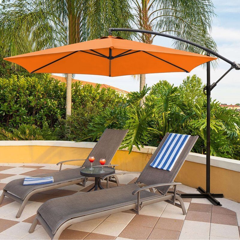 garden pool aluminum cafe canteen windproof umbrella outdoor wholesale party umbrella