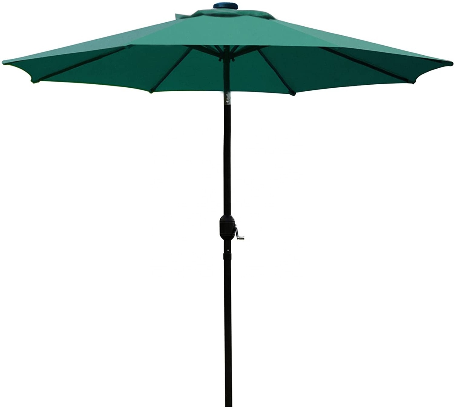 Aluminum Alloy Pole Tilt Button  Patio Outdoor Umbrella with Crank and 8 Ribs