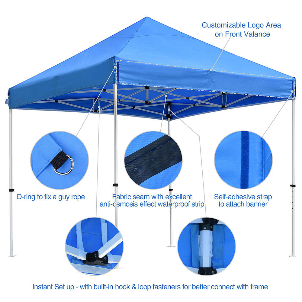 Trade Show 3x3 Folding Canopy Exhibition Tent Marquee Custom Logo Printed Advertising Gazebo Folding Easy up Tent Event Showing