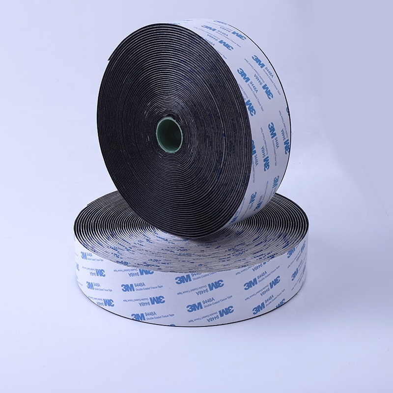 Heavy duty self adhesive hook and loop Double Sized Sticky Back Glue hook and  loop tape roll