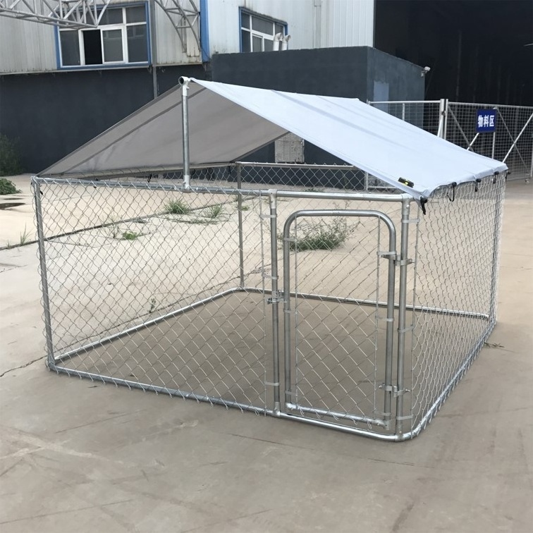 Moderate Price and Easy-to-Install Metal Chain Dog Cage Sustainable Iron Pet House for Outdoor Dog Running