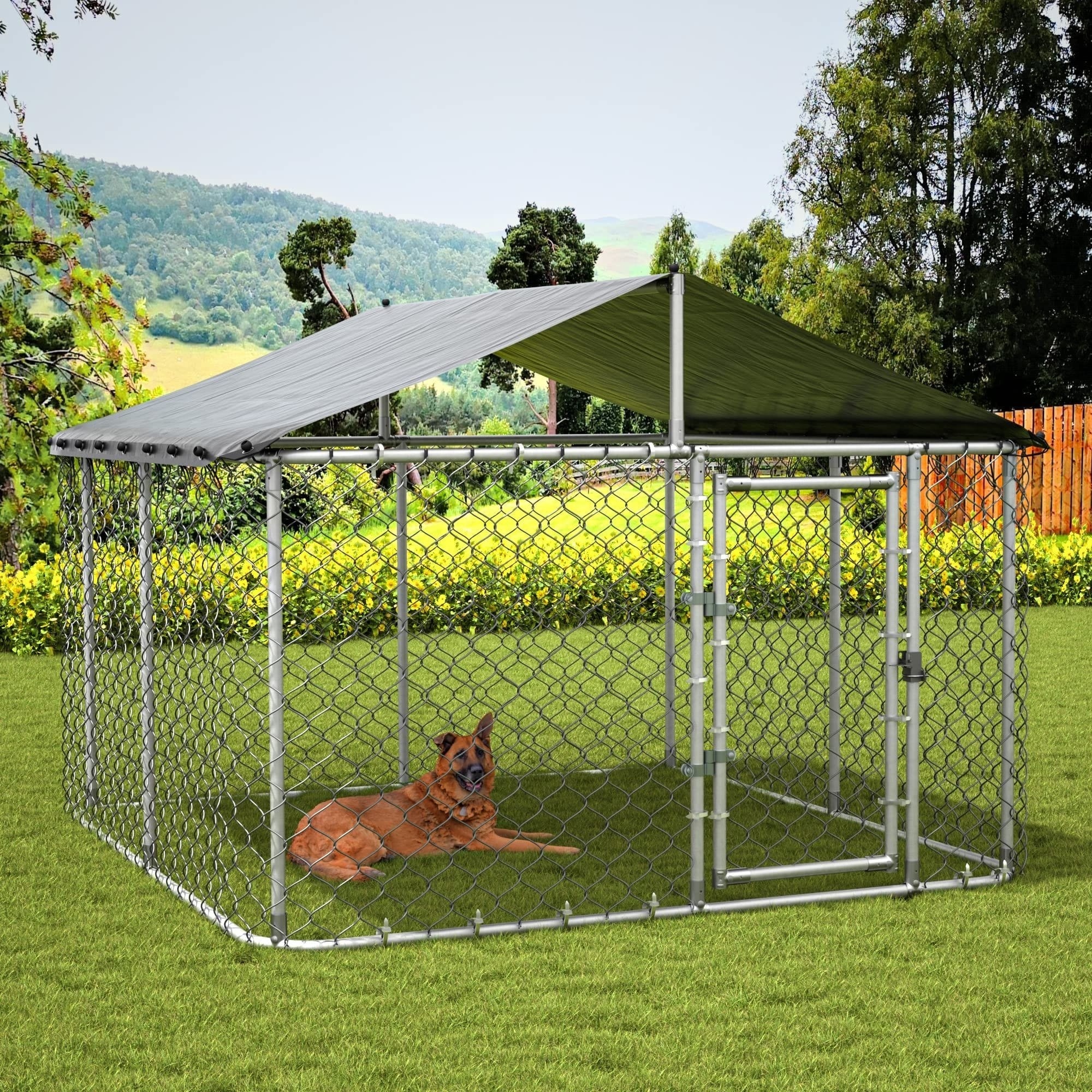 Latest Technology Dog House Metal Chain Dog Kennels for Dog Running