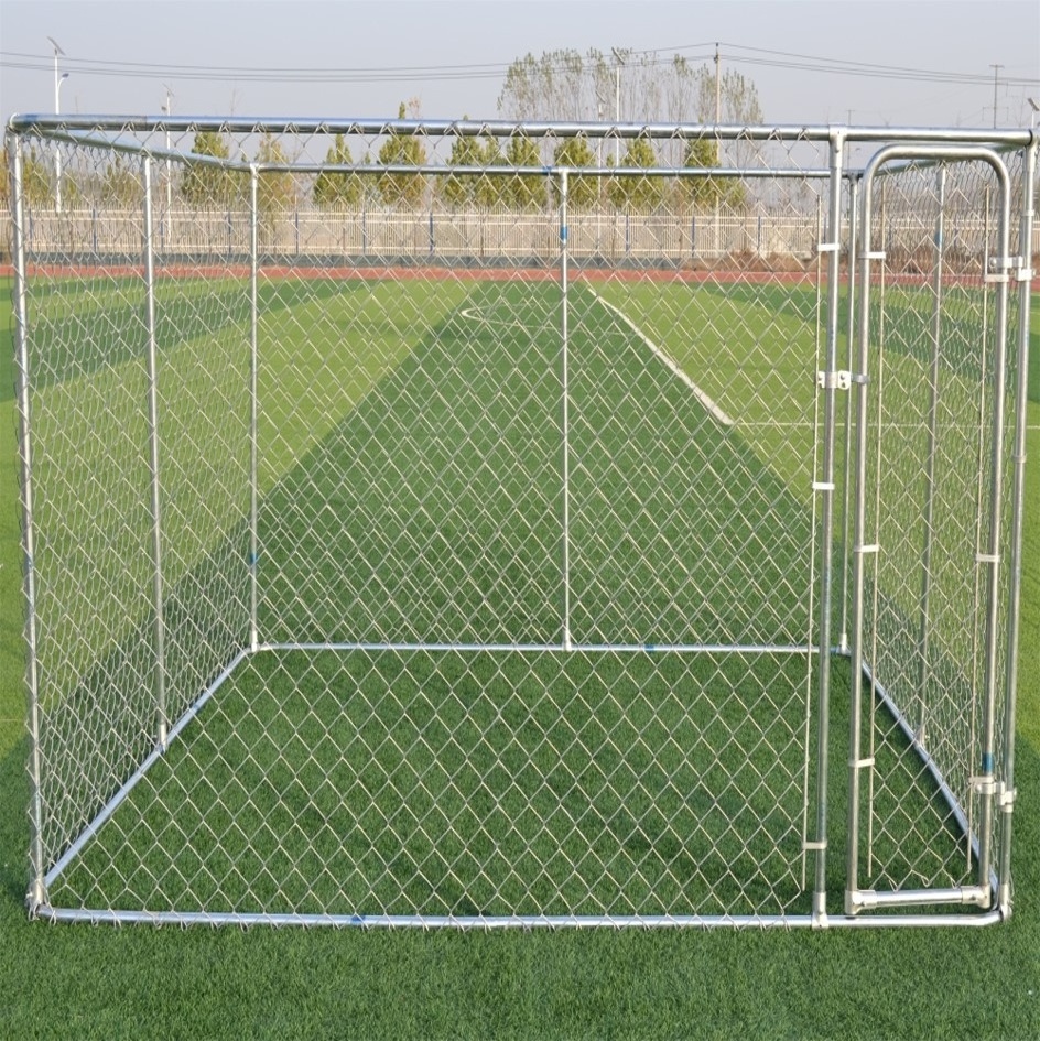 Large Steel Chain Link Kennel for Dogs for Pet Houses Furniture Run Enclosures