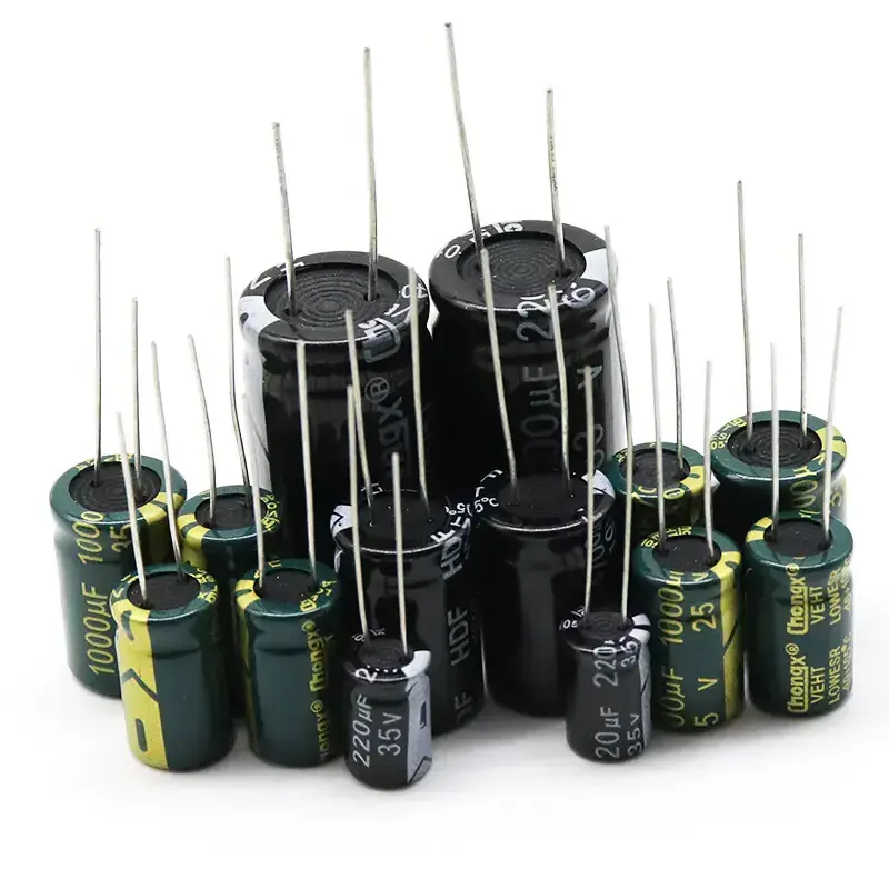 China Manufacturer Factory OEM/ODM Radial Low ESR 10*13mm 35V330UF Aluminum Electrolytic Capacitor 35V 330UF In Stock