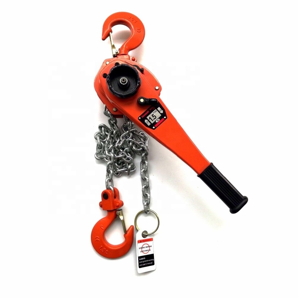 KAWASAKI OEM brand reliable manual lever block 750kg 1.5m Chain Ratchet Lever Block customized hand lever hoist