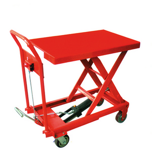 kawasaki hydraulic scissor lift tables Manual hydraulic platform car  Hand hydraulic table truck