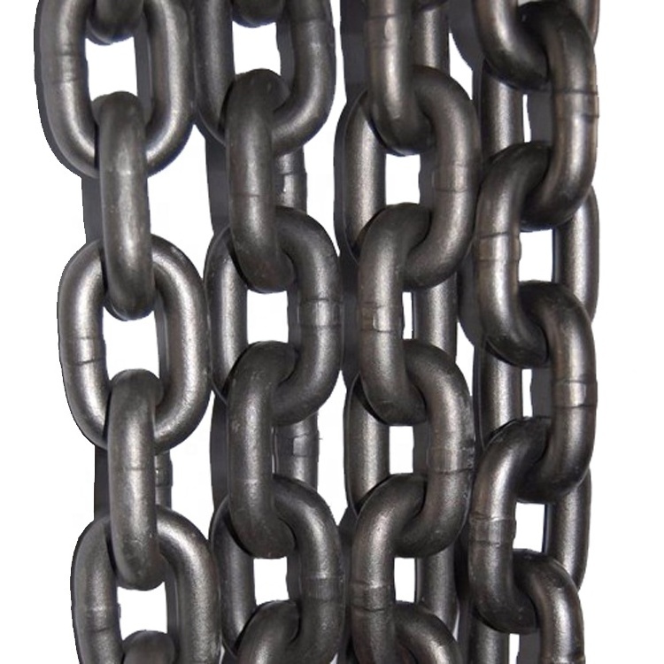 G100 Load Chain black Alloy Steel Iron Link Chain  Heavy duty galvanized loading lift G80 short link alloy steel load chain