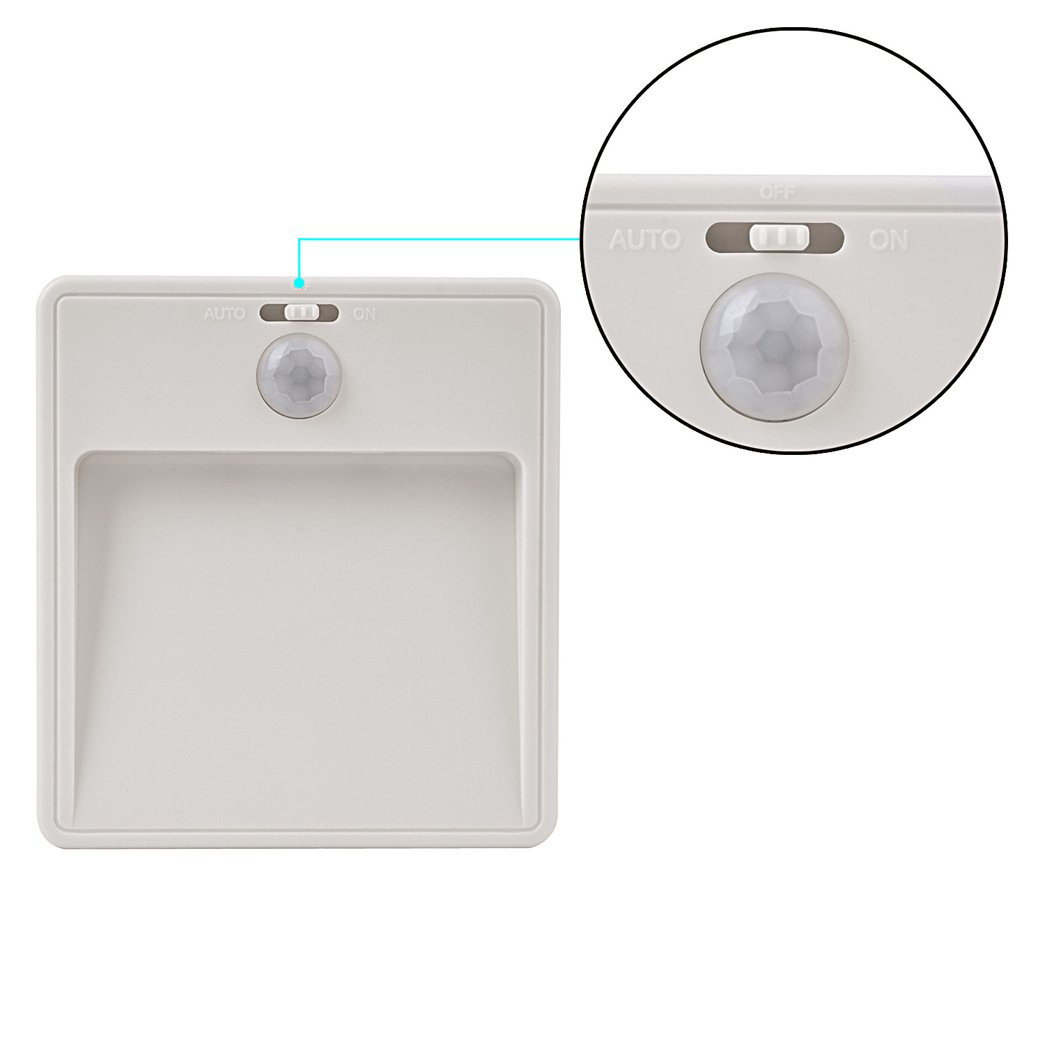 Automatic Human Body Detection Square Infared Motion Sensor Night Light For Stairs Kitchen Kids Bedroom