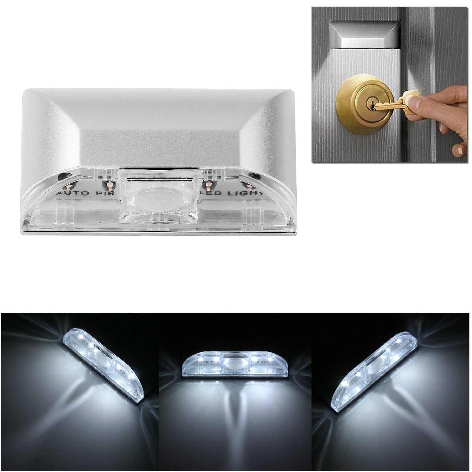 Auto PIR Door Keyhole Motion Sensor Detector LED Light Lamp Luz Led Con Sensor De Movimiento