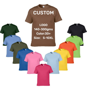 Dtg Custom O Neck V Neck T Shirt Pour Les Hommes 300Gsm Apparel Men'S Clothing Designer T-Shirts Mens