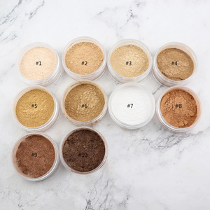 Own Brand Vegan Cosmetics Private Label Translucent Setting Loose Powder Foundation for Women Female Common Makeup Packaging