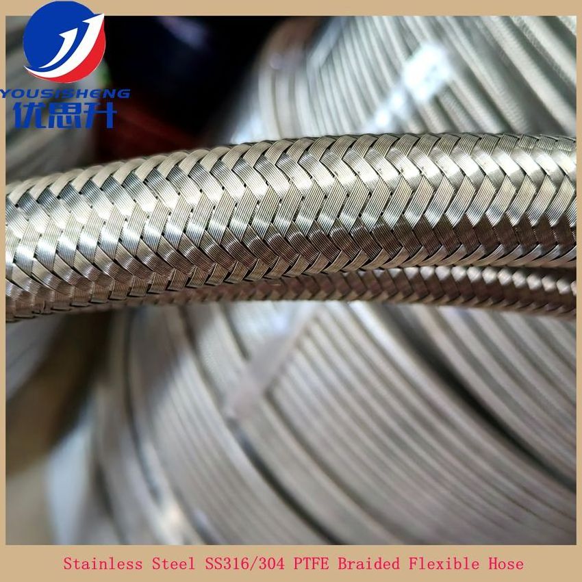 Best selling flex high temp stainless steel ptfe braided hose factory wholesale