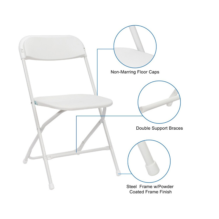 Wholesale Price 10 Pack 650 lb Capacity Premium Event Plastic Folding Chairs For Sale