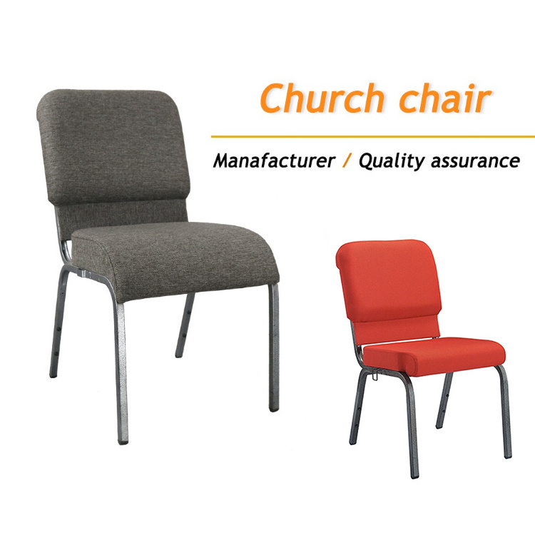 Wholesale used theater furniture interlocking metal padded stacking worship prayer seat church chairs