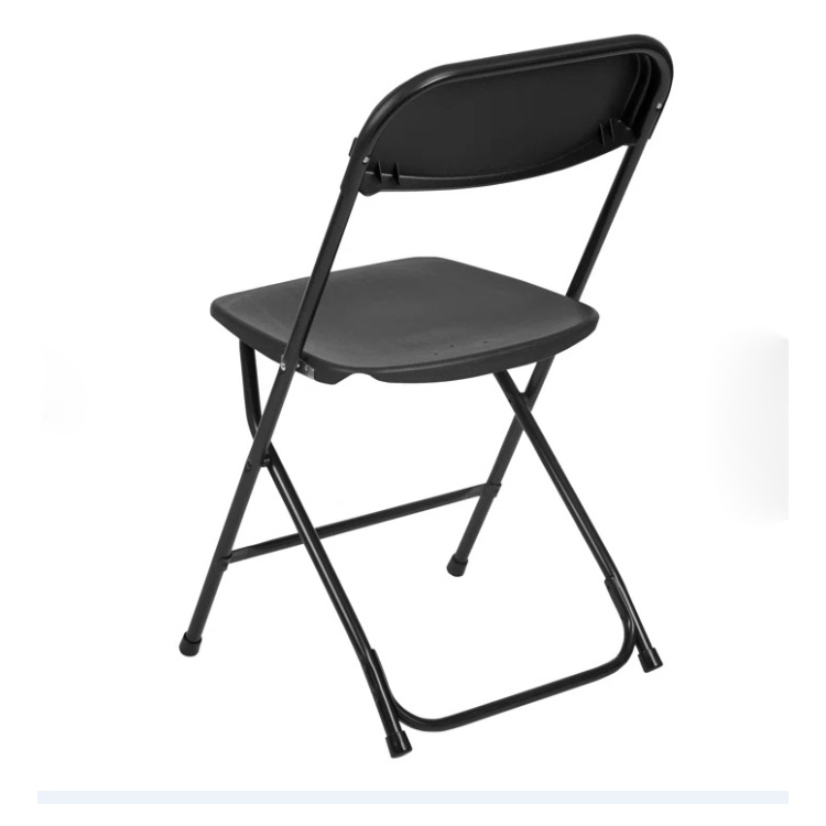 Factory Hot Sale Cheap Metal Black Folding Chairs For Event