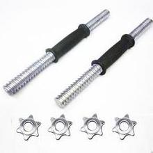 Portable Premium Durable Material Weights Long Chromed Dumbbell Handles Screw Thread Steel Bar For Arm Strength Exercises