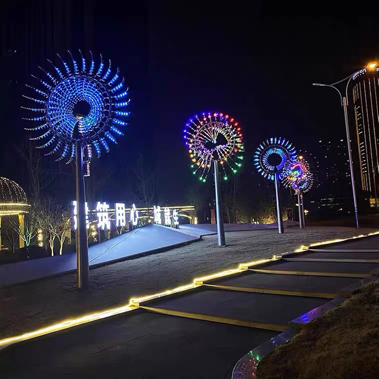 Stainless steel rotating kinetic wind sculpture outdoor wind powered kinetic sculpture