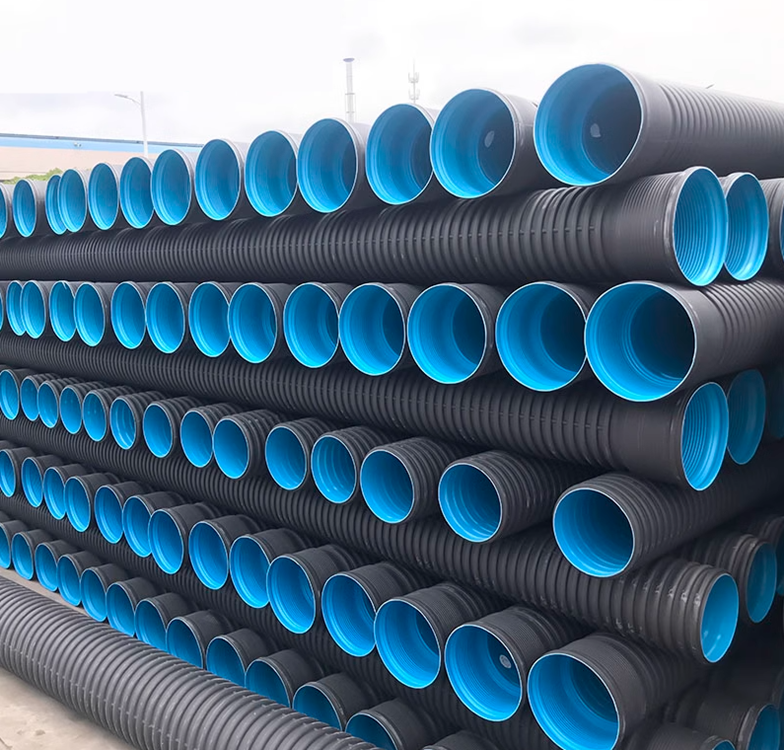 6 Inch Plastic Black Polyethylene Drainage Culvert Hdpe Double Wall Corrugated Pipe Price