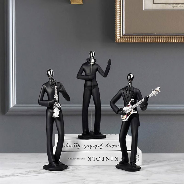 Modern Resin Music Band Figure Model Crafts Statues for Office Desk Living Room Decoration Figurine