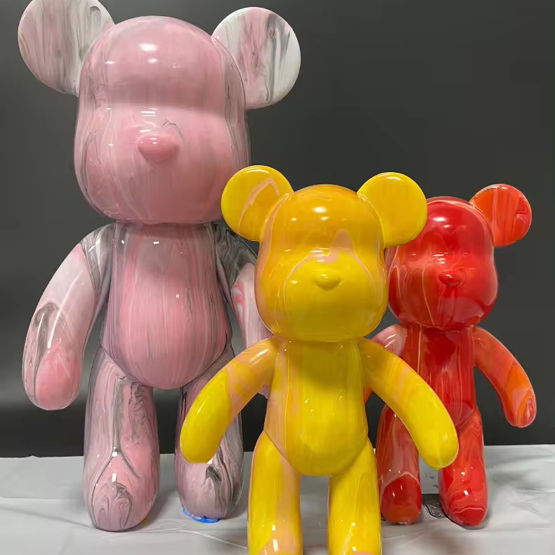 Handmade Vinyl Bear Model Diy Painting Dolls Kids Action Bear Figure Toys Children Birthday Gifts Without Painting Tools Diy Dia