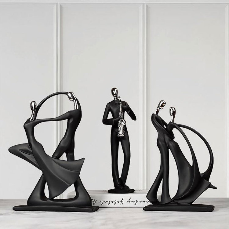 Modern Resin Music Band Figure Model Crafts Statues for Office Desk Living Room Decoration Figurine