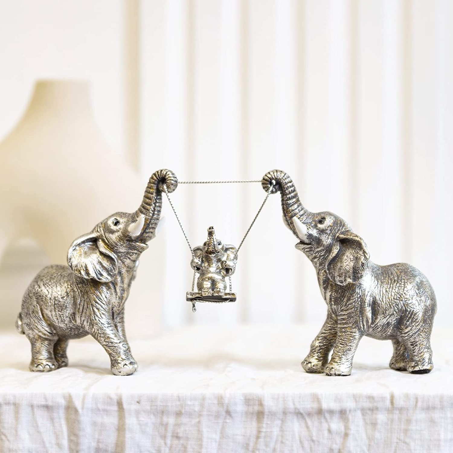 Silver Elephant Decor for Women Elephant Statue