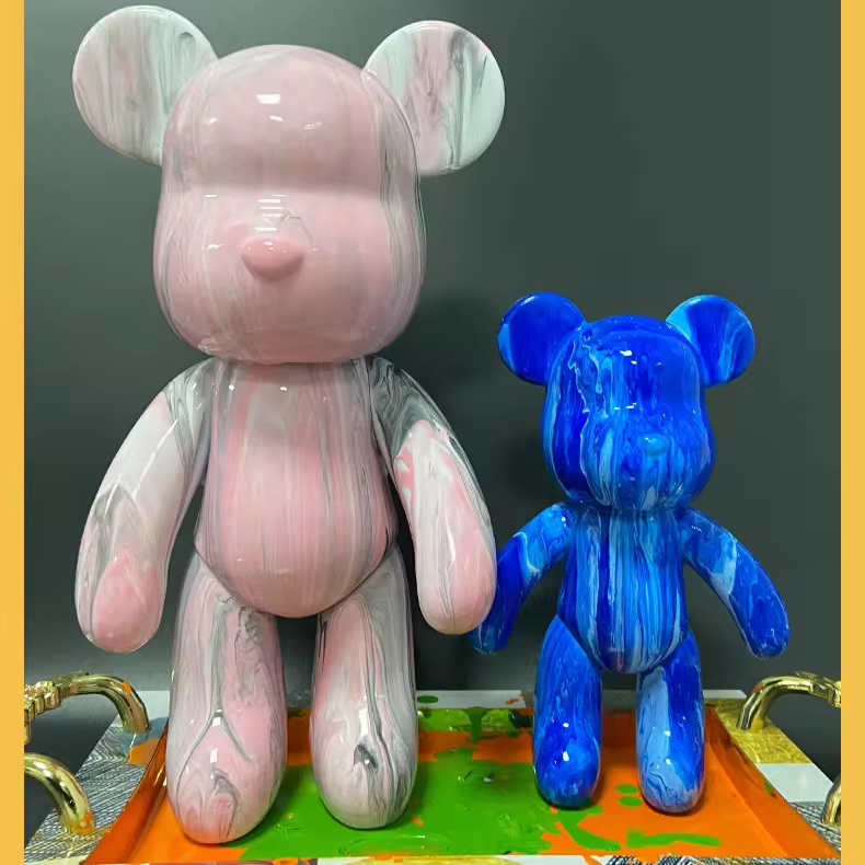 Handmade Vinyl Bear Model Diy Painting Dolls Kids Action Bear Figure Toys Children Birthday Gifts Without Painting Tools Diy Dia