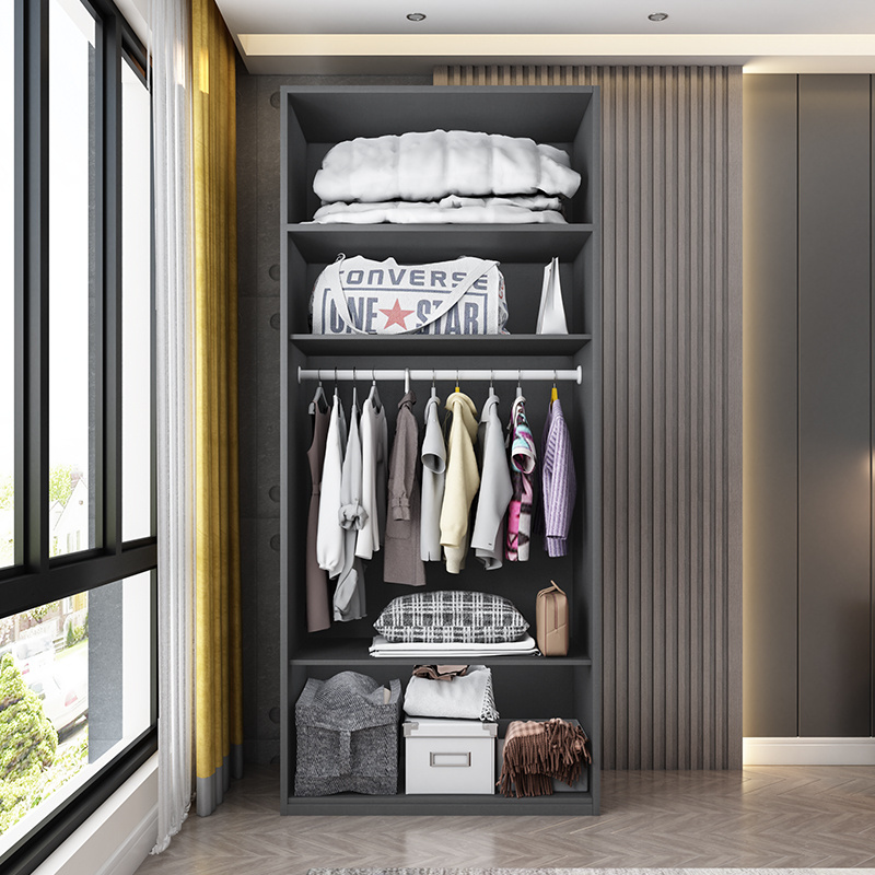 Modern and simple wardrobe/light luxury bedroom wooden combination wardrobe/minimalist and covered household wardrobe