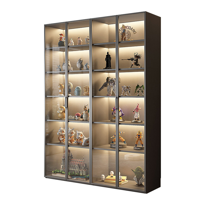 Italian Minimalist Large Capacity Shoe Cabinet Vertical Multilayer Hall Storage with Wood Glass Bedroom Living Room Outdoor Use