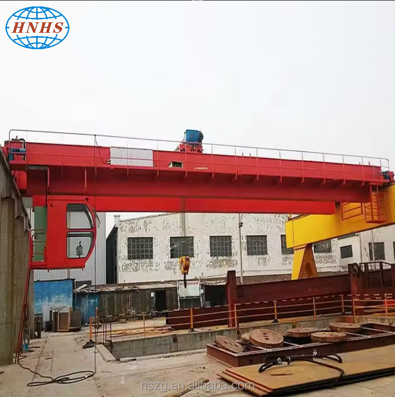 New Industrial Double Girder Bridge Overhead Lifting Crane 100ton/30ton Capacity 5ton Max Load Engine Core Component 20m/3m Max