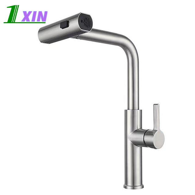 SUS304 stainless steel pull down water tap Single Handle sink Creative design two-in-one pull out kitchen faucet