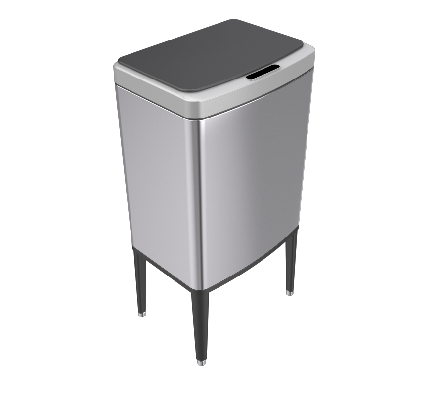 40L New black Smart Trash Can with Lid  rectangle Garbage Can with Legs Waterproof Touchless Garbage Bin