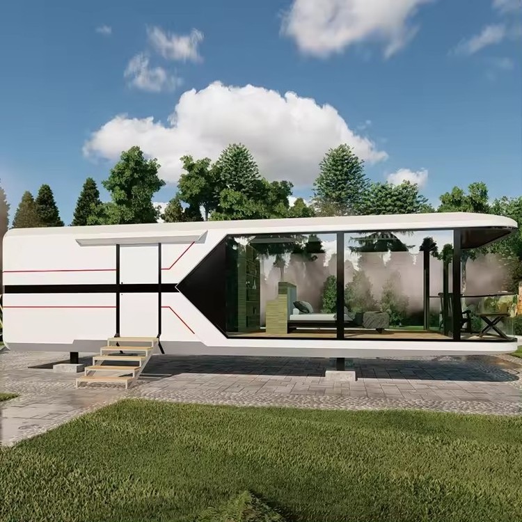 Customized Vacation Space Capsule Large A Frame House Prefabricated Cabin Prefabricated Modular Home Space Capsule Container