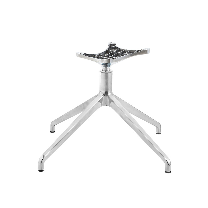 Furniture Parts Cross Aluminum four-claw leisure office hardware accessories High Chair Legs Base