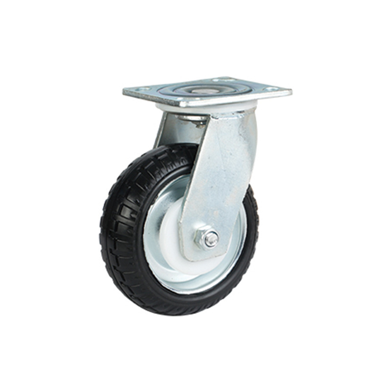 rubber caster trolley wheels heavy duty castor industrial medical workbench casters wheels black rubber swivel steel core