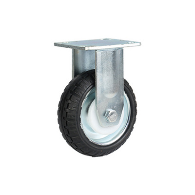 rubber caster trolley wheels heavy duty castor industrial medical workbench casters wheels black rubber swivel steel core