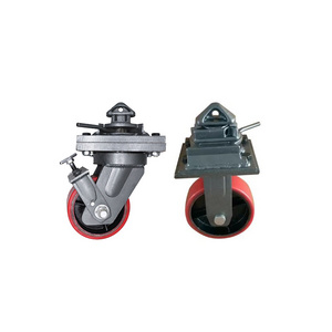 8*4 inch ISO shipping container double locked caster wheels heavy duty 5 ton industrial caster wheel