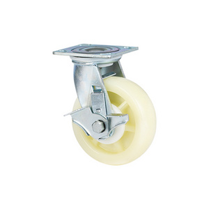 Industrial casters PP 4/5/6/8 inch universal wheels with silent wheels and side brakes for trolley casters