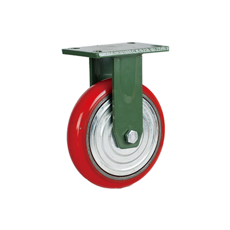 Heavy duty casters 4/5/6/8 inch PU Casters Red polyurethane castor wheel swivel casters for industrial equipment