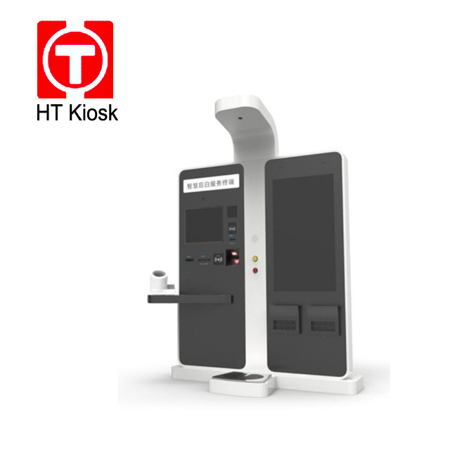 Hospital Dual Screen Kiosk Stainless steel kiosk Health Card Dispenser