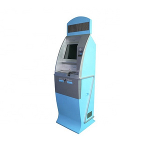 Hospital cash in and out touch monitor cash acceptor coin dispenser machine 16 keys pin pad payment kiosk