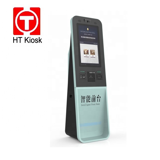 19 inch Smart Hotel Kiosk Check in and Check out kiosk with credit card payment terminal