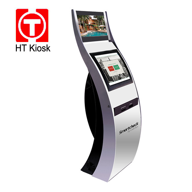 Hospital Dual Screen Kiosk Stainless steel kiosk Health Card Dispenser