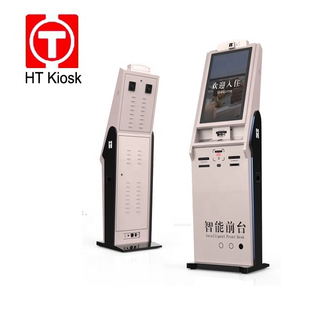 19 inch Smart Hotel Kiosk Check in and Check out kiosk with credit card payment terminal