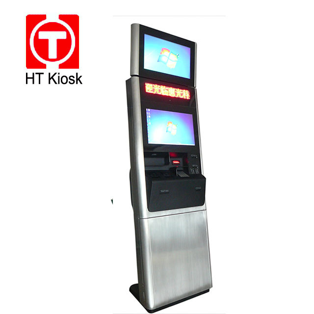 Hospital Dual Screen Kiosk Stainless steel kiosk Health Card Dispenser