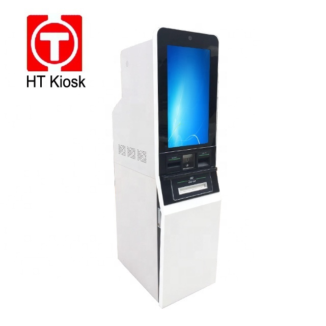 Foreign currency exchange machine with cash recycler customized color logo functions kiosk